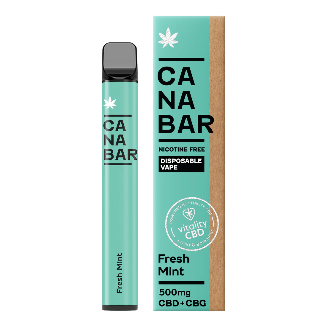 Fresh Mint - 500mg CBD + CBG - CANABAR Disposable