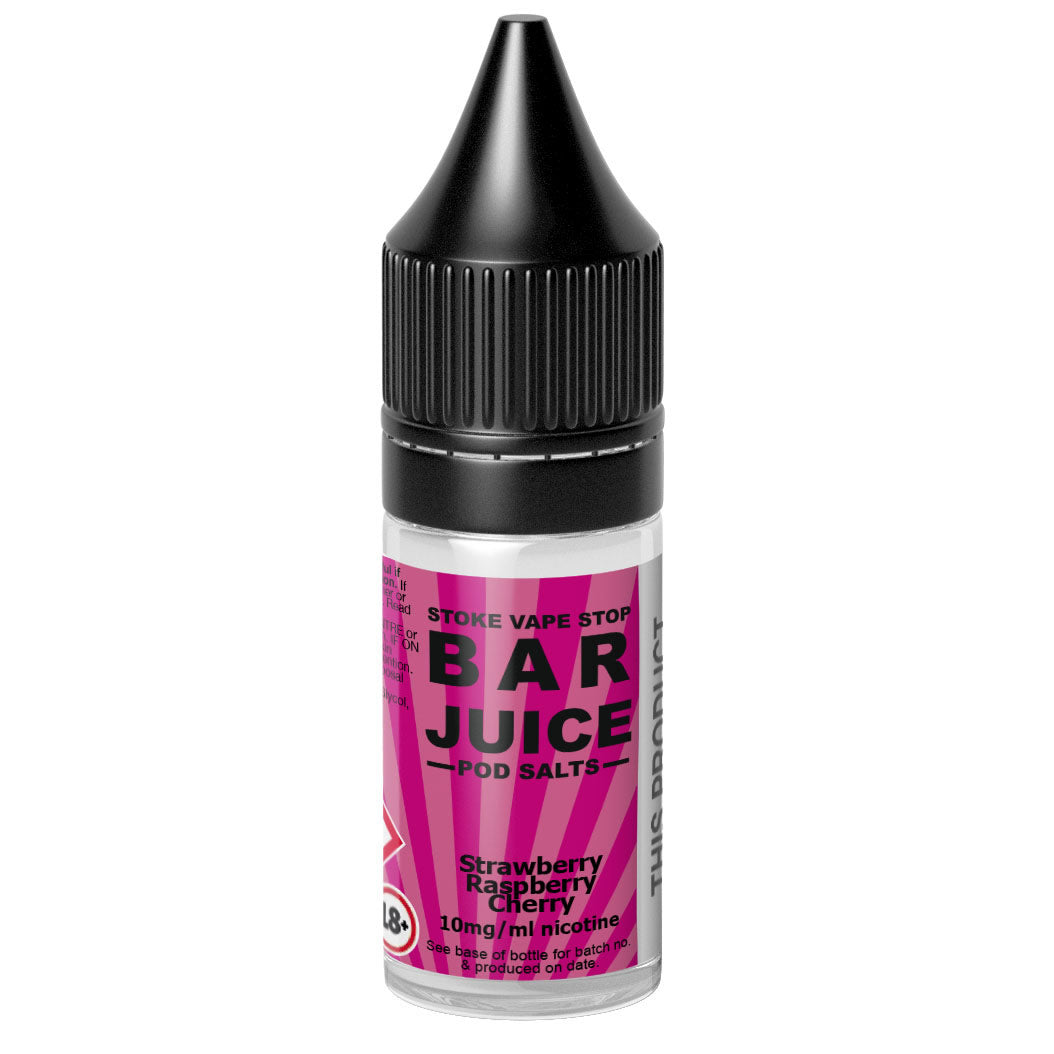 Strawberry Raspberry Cherry - BAR JUICE STOKE VAPE STOP Nic Salt - 10ml