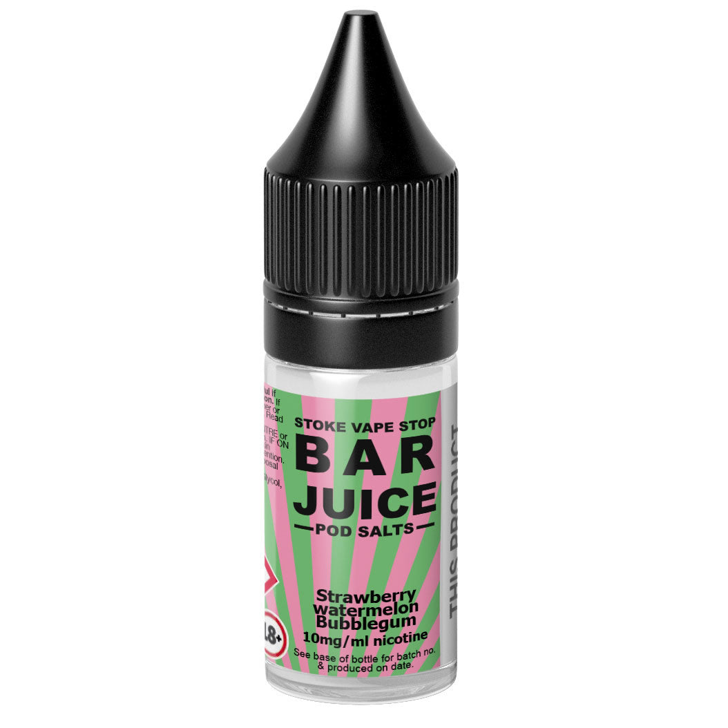 Strawberry Watermelon Bubblegum - BAR JUICE STOKE VAPE STOP Nic Salt - 10ml