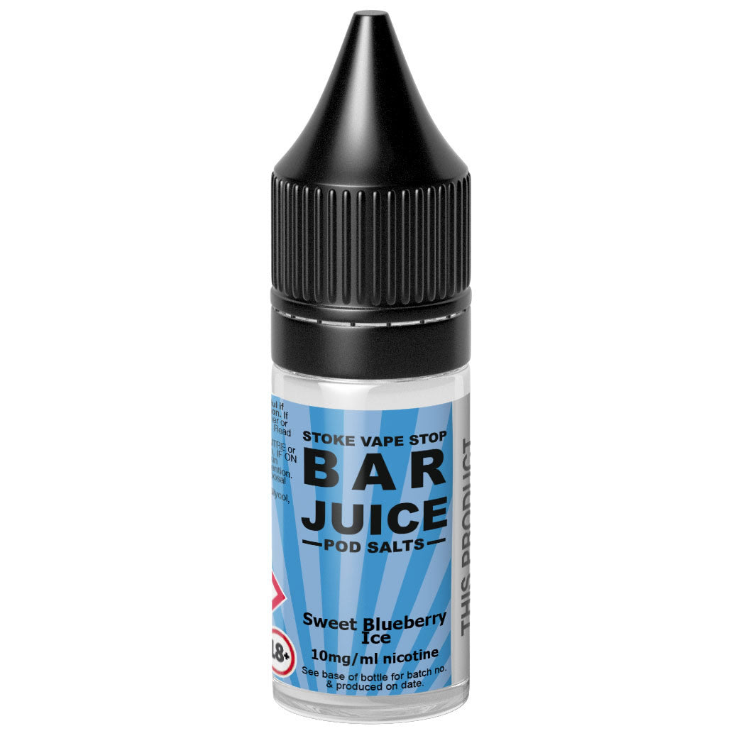 Sweet Blueberry Ice - BAR JUICE STOKE VAPE STOP Nic Salt - 10ml