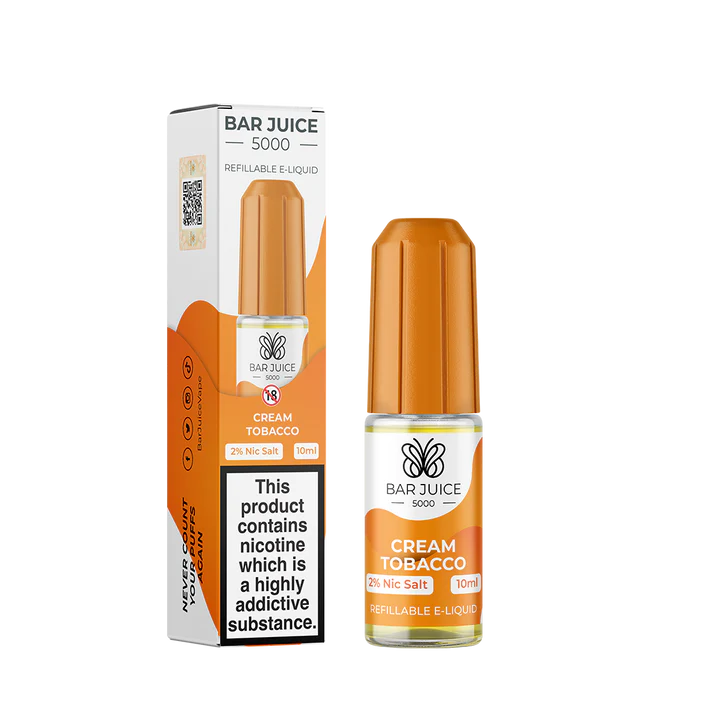 Cream Tobacco - BAR JUICE 5000 Nic Salts - 10ml