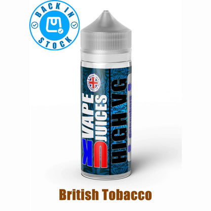 British Tobacco UK VAPE JUICES - 100ml