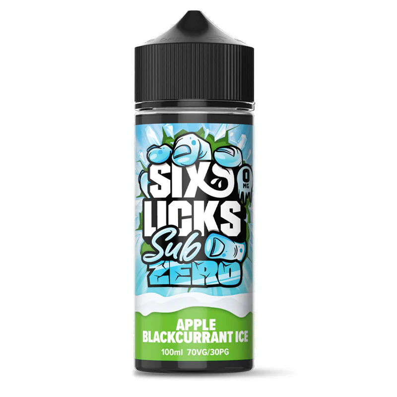 Apple Blackcurrant Ice Six Licks Sub Zero 100ml