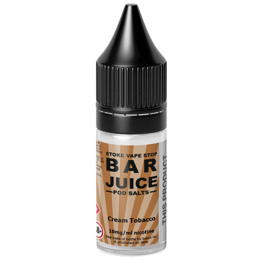 Cream Tobacco - BAR JUICE STOKE VAPE STOP Nic Salt - 10ml
