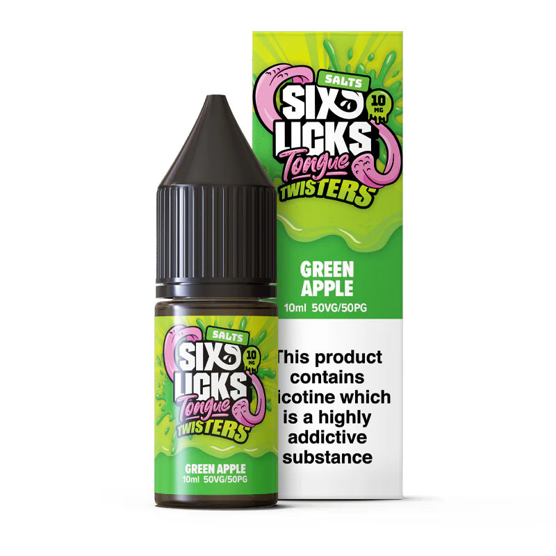 Green Apple - Six Licks Tongue Twisters Nic Salt - 10ml