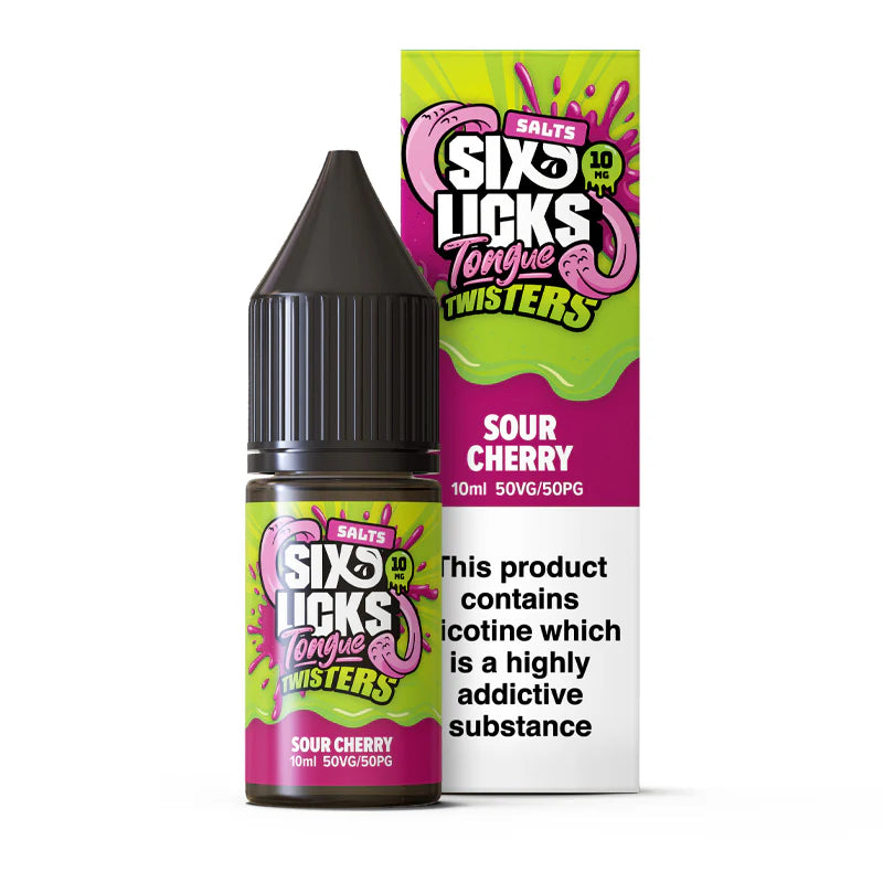 Sour Cherry - Six Licks Tongue Twisters Nic Salt - 10ml