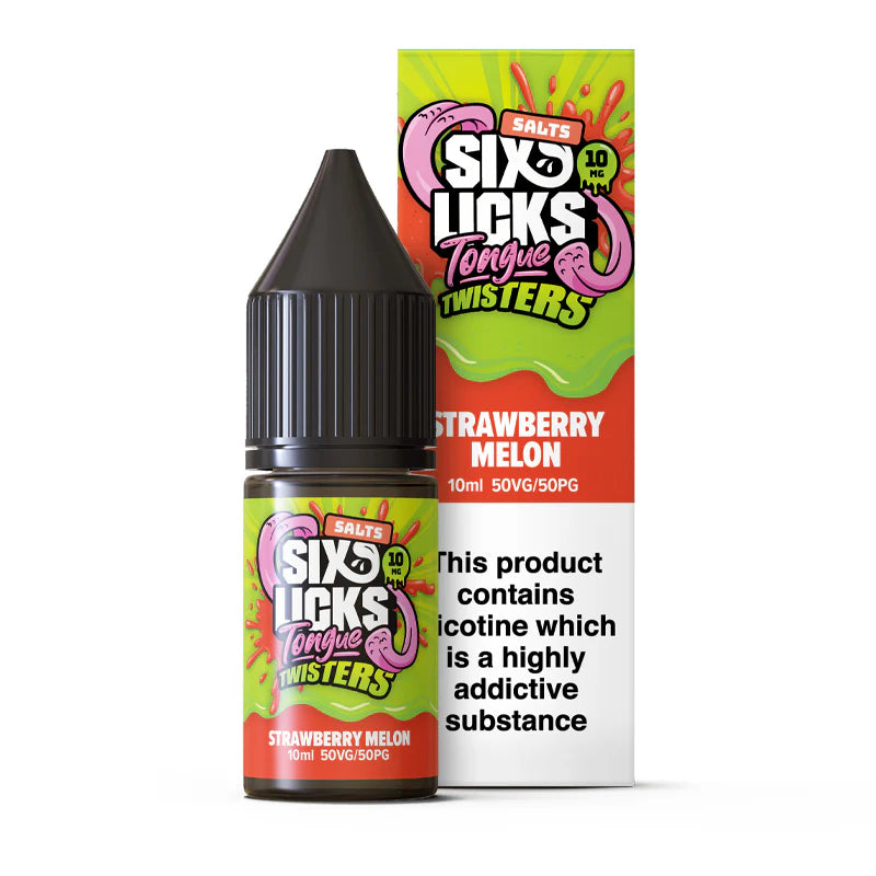 Strawberry Melon - Six Licks Tongue Twisters Nic Salt - 10ml