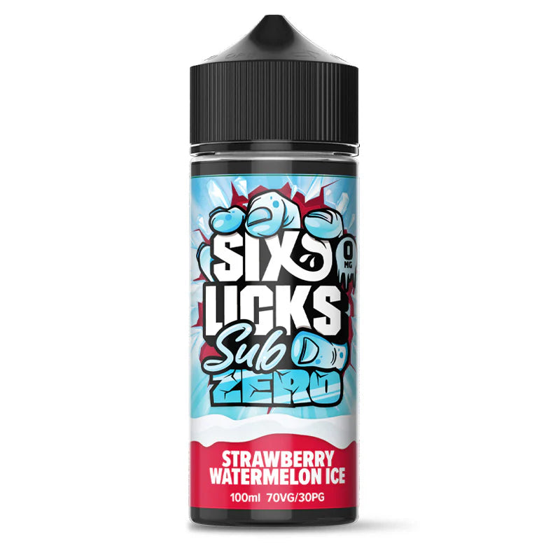 Strawberry Watermelon Ice Six Licks Sub Zero 100ml