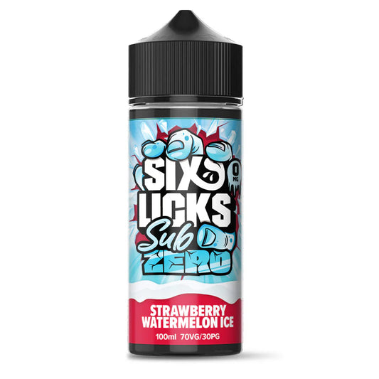 Strawberry Watermelon Ice Six Licks Sub Zero 100ml