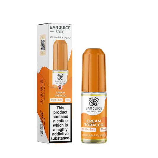Cream Tobacco - BAR JUICE 5000 Nic Salts - 10ml